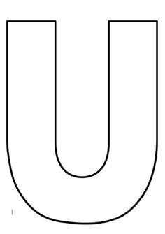 the letter u is shown in black and white