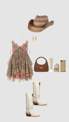 #county #flowers #spring #concertfit #outfitinspo #summer #cute #hippie #follow #like #fyp Look Boho Chic, Fest Outfits