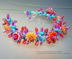 Lampwork Bracelets, Lampwork Bead Jewelry, Summer Bracelet, Jewerly Beads, Handmade Lampwork Bead, Fresh Summer, Earrings Inspiration