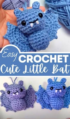 crochet cute little bats are easy to make