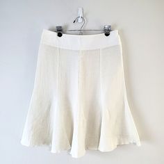 Beautiful Light Linen Skirt. Semi-Sheer Because Of The Material, No Lining. Sportmax Elegeant "Puro Lino" Quality Skirt, Made In Italy Off-White Color No Damage, Rips, Stains Linen Midi Skirt, Linen Skirt, Off White Color, Women Skirts Midi, Pure Linen, Beautiful Lights, White Color, Midi Skirt, Womens Skirt