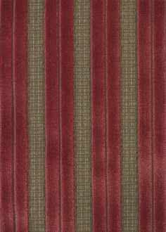 a red and green striped rug