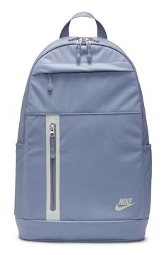 Perfect for the gym or school, this sleek and modern backpack comfortably fits gym clothes, books or a laptop to keep your hands free. Two-way top-zip closure Top carry handle; adjustable backpack straps Two exterior zip pockets and water bottle pocket Polyester Imported Nordstrom x Nike: A curated lifestyle destination where fashion is the ultimate sport Nike Backpacks, Modern Backpack, Nike Backpack, Back To School Fits, Gym Clothes, School Fits, Backpack Straps, Nike Sportswear, Gym Outfit