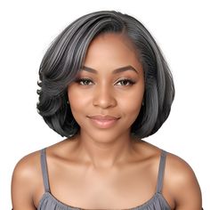 PRICES MAY VARY. 【Grey Glueless Bob Wigs Material】This salt and pepper wigs for black women are made from 100% unprocessed virgin human hair in its natural color, this wig is healthy, strong, and takes colors well, with minimal shedding. Expertly crafted with a pre-plucked hairline and pre-bleached knots. 150% density provides a thick, full look pre plucked pre cut glueless wig 【Salt and Pepper Glueless Bob Wig】Salt and pepper short bob gray human hair wig can be Put On Within 30 Seconds without Salt And Pepper Wigs For Black Women, Salt And Pepper Wigs, Haircuts For Summer, Grey Bob Hairstyles, Glueless Lace Front Wigs, Bob Pixie, Salt And Pepper Hair, Short Curly Wigs, Short Hair Wigs