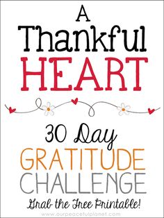 a thanksgiving heart 30 - day gratitude challenge