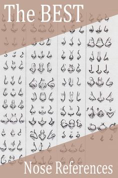 the best nose references in arabic and english, with an image of different letters