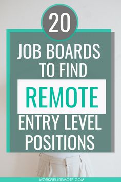 the words job boards to find remote entry level positions on top of a woman's skirt