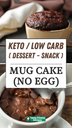 keto / low carb dessert - snack mug cake no egg