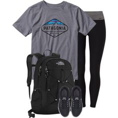 🌞 by mpickett17 on Polyvore featuring NIKE, The North Face and Patagonia College Outfits Lazy, College Outfits Preppy, College Outfits Spring, Fall College Outfits, College Outfits Summer, Lazy Day Outfits