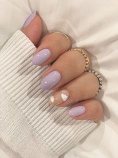 Light Purple Nails, Graduation Nails, Purple Nail Designs, Easy Nails, Nail Stuff, Cute Gel Nails, Short Acrylic Nails Designs