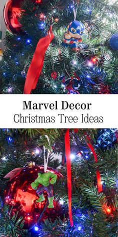 Kids Christmas tree Decor Marvel Decor, Christmas Tree Decor Ideas, Tree Decor Ideas