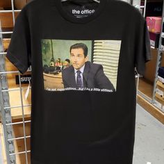 The Office Tee "I'm Not Superstitious. But I Am A Little Stitious." Brand New With Tags, Size Small, 100% Cotton. Funny Fitted Black T-shirt, The Office References, Office Tops, Office Top, Office Black, The Office, Womens Tops, Tops & Tees, Brand New