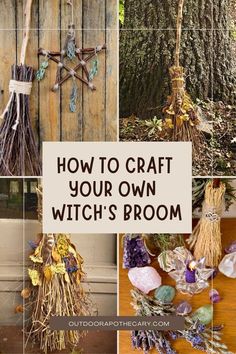 Discover the enchanting world of besom crafting – from choosing unique branches to crafting your own witch’s broomstick. Explore step-by-step instructions and embrace the magic of your personalized besom. Witches Brooms, Witches Broomsticks, Wiccan Crafts, Pagan Crafts, Witch Diy, Craft Wood, Witchy Crafts, Witch Spell Book, Witch Spell