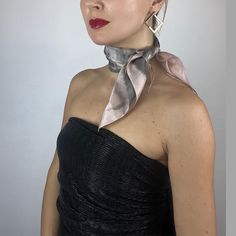 Simple and elegant neck scarf . Made of luxury silk , hand painted .  Color: pink blush with black charcoal water color ( other colors are available ) Size : 50 x 50 cm approx WE have matching bags and other accessories in our Etsy Shop! WE accept credit cards! Chic Pink Scarf As Gift, Chic Pink Silk Scarf For Formal Occasions, Chic Black Silk Scarf Gift, Elegant Pink Scarf For Formal Occasions, Elegant Pink Formal Scarves, Elegant Pink Silk Scarf For Party, Elegant Formal Pink Scarves, Elegant Pink Silk Scarf For Formal Occasions, Neck Tie Women