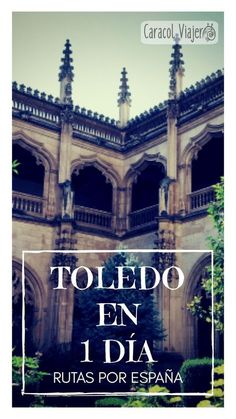 an old building with the words toledo en i dia written in spanish