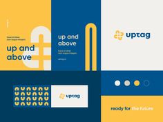 the logos for up and above are designed by graphic design studio, which is based on different