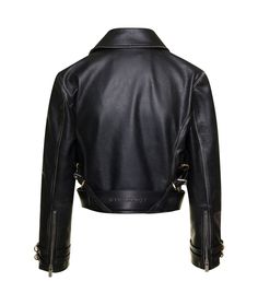 Givenchy Black Leather Crop Biker | italist Luxury Leather Outerwear For Biker Events, Classic Leather Jacket For Motorcycling, Classic Leather Motorcycle Jacket, Black Leather Biker Jacket For Streetwear, Classic Leather Biker Jacket, Leather Biker Jacket With Zipper For Streetwear, Classic Leather Biker Jacket For Biker Events, Luxury Leather Jacket With Zipper For Streetwear, Chic Leather Biker Jacket For Streetwear