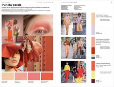 an article in the fashion magazine has pictures of women's outfits