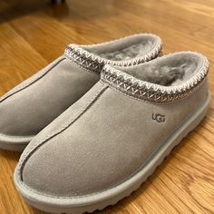 Gray And A Size 7. Worn For A Few Hours Ugg Slippers Gray, Tasman Uggs Grey, Tasman Slippers, Grey Slippers, Ugg Tasman Slippers, Shoes Ugg, Ugg Tasman, Ugg Slippers, Womens Uggs