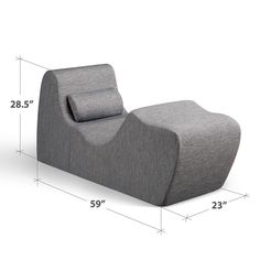 an image of a chair with measurements for it