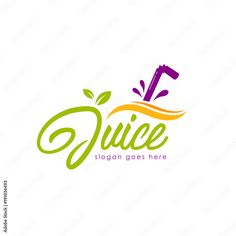 juice logo design with the letter j and splashing water on it's surface