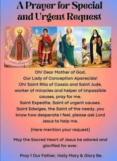 a prayer for special and urgent request