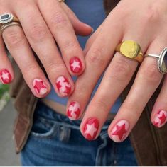 star manicure short round red nails Mens Nails, Short Nail, Funky Nails, Dream Nails, Nail Inspiration, Nails Inspo, Swag Nails, Simple Nails, Nails Ideas