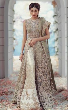 Indian American Wedding Fusion, Fusion Dress, Slides Outfit, Walima Dress, Indian American, Desi Wedding Dresses, Pakistani Wedding Outfits, Indian Bridal Wear