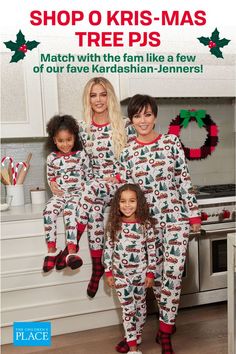 As seen on Khloe, Kris, True & Dream (!!) check out our new & comfy O Christmas Tree Collection at our PLACE. Notebooks To Buy, Christmas Outfits For Family Pictures, Fabric Outfits, Jessica King, Mommy Daughter Photoshoot, Pancake Party, Daughter Photoshoot, O Christmas Tree, Griswold Christmas