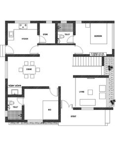 the floor plan for a two bedroom apartment with an attached bathroom, living room and dining area