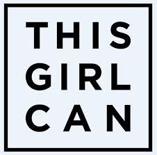 this girl can sticker is shown in black and white