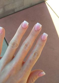 26 Trendy Ideas For Nails Short Square Ombre #nails Faded French, Short Nail Designs, Dipped Nails, Nails Short, Fancy Nails, Short Acrylic Nails, Powder Nails, French Manicure, Love Nails