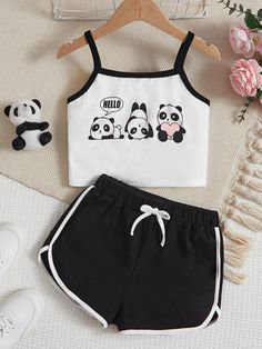 Cute Pajama Sets, Panda Print, Casual Preppy Outfits, Cute Preppy Outfits, Cute Pajamas, Easy Trendy Outfits, Tween Outfits