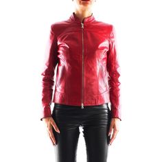 Italian handmade Women soft genuine lambskin leather jacket slim fit color Red Fitted Luxury Leather Jacket For Fall, Spring Leather Fitted Biker Jacket, Chic Fitted Leather Biker Jacket, Designer Fitted Leather Jacket With Long Sleeves, Luxury Fitted Biker Jacket For Spring, Designer Fitted Leather Jacket, Elegant Fitted Biker Jacket, Spring Red Leather Jacket, Red Fitted Leather Biker Jacket