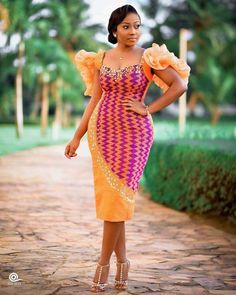 Simple Kente Dress, Simple Kente Dress Styles, Kente Dress Styles, Lace Dress Styles Ghana, African Party Dresses, African Fashion Skirts