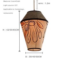 an image of a light fixture with measurements