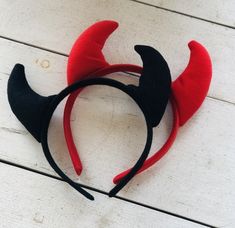 Devil horns Headband Devils Horns, Devil Horn Hair, Demon Horns Cosplay, Halloween Fantasy Horned Headpiece, Demon Horns Headband, Horn Headband, Halloween Cakes, Witch Hat, Halloween Costumes