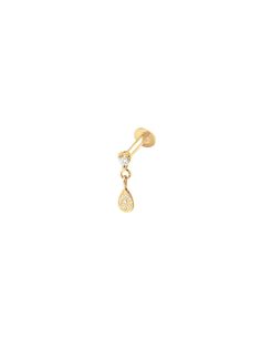 SOLD INDIVIDUALLY This 14K Gold Push Flat Back Pear shape Dangle Diamond single stud earring is handcrafted and highly polished. This is the most versatile jeweled piercing stud for any piercing area including ear cartilage, helix, tragus, conch & earlobe. The removable Diamond stud has a push back that pieces together securely with the backing. Diamond: 0.7 ct G color SI 1 Clarity, white natural Diamond Back: Poke-Free Flat Back Post Backing for Comfort that Helps Stud Lay Flat on the Skin. Ear Dangly Flat Piercing, Flat Back Earring, Flat Back Stud Earrings, Gold Cartilage Earrings, Piercing Stud, Conch Jewelry, Tragus Conch, Blood Diamond, Flat Back Earrings