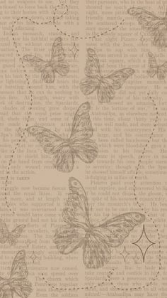 a wallpaper with butterflies on it and some words in the background that say, i love