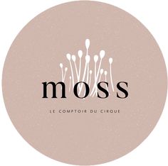 the logo for moss's, an artisan shop that sells handmade goods