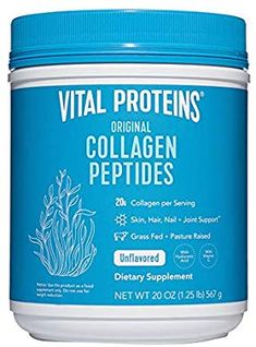 Amazon.com: Hydrolyzed Collagen Powder - Vital Proteins Collagen Peptides Grass-Fed and Pasture Raised, dairy free, gluten free, 20 Ounce (Pack of 1): Health & Personal Care Best Collagen Peptides, Best Collagen, Vital Proteins Collagen Peptides, Ligaments And Tendons, Collagen Benefits, Sport Nutrition, Vital Proteins, Collagen Supplements, Collagen Powder