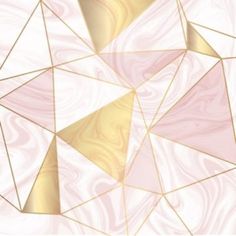 an abstract pink and gold background with geometric shapes