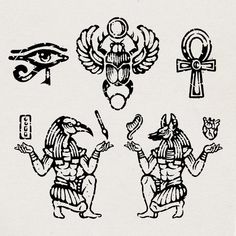 an image of ancient egyptian symbols