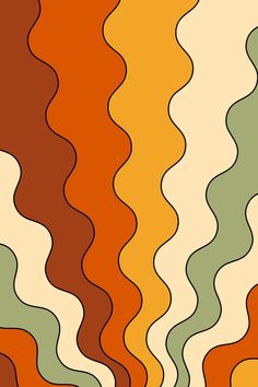 an abstract background with wavy lines in orange, yellow and green