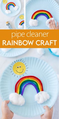 paper plate rainbow craft for kids to make