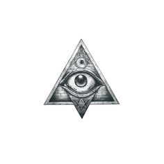 an all seeing eye in the middle of a triangle