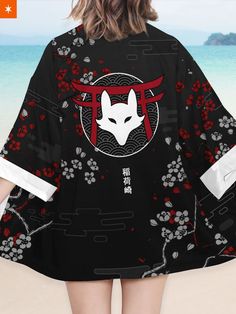 Buy Inarizaki Foxes Kimono for only $49.50 at fandomwear-store! Anime Cardigan, Fox Kimono, Inari Fox, Gilet Kimono, Moda Kimono, Sukajan Jacket, Retro Cardigans, Anime Kimono, Mode Kimono