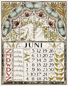 a calendar with butterflies on it and numbers for the month, including one hundred days