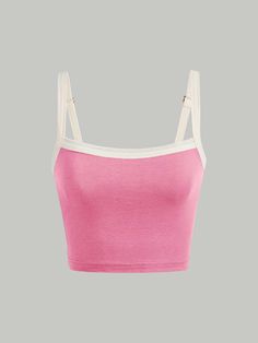 Pink Casual Collar  Knitted Fabric Plain Cami Embellished Slight Stretch  Women Clothing Cute Pink Top, Clothing Png, Taylor Swift Tour Outfits, Cute Birthday Ideas, Hype Clothing, Dressing Sense, Stylist Tattoos, Trendy Summer Outfits, Women Tank Tops