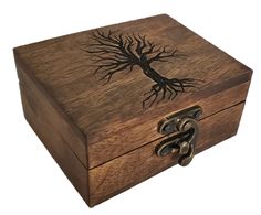 PRICES MAY VARY. This beautiful handmade box measures 5.75" x 4.75" x 2.5". Box is made of walnut polished mango wood, with beautifully engraved Tree of Life Content: 1 Beautifully Engraved Tree of Life Wooden Box This beautiful handmade box measures 5.75" x 4.75" x 2.5". Box is made of walnut polished mango wood, with beautifully engraved Tree of Life Decorative Wooden Boxes, Personalized Keepsake Box, Wooden Jewelry Box, Wooden Keepsake Box, Wood Burning Art, Handmade Box, Wooden Tree, Wooden Jewelry Boxes, Keepsake Jewelry